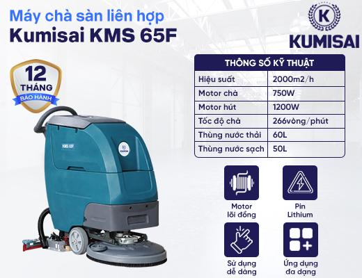 Máy chà sàn liên hợp Kumisai KMS 65F - 2